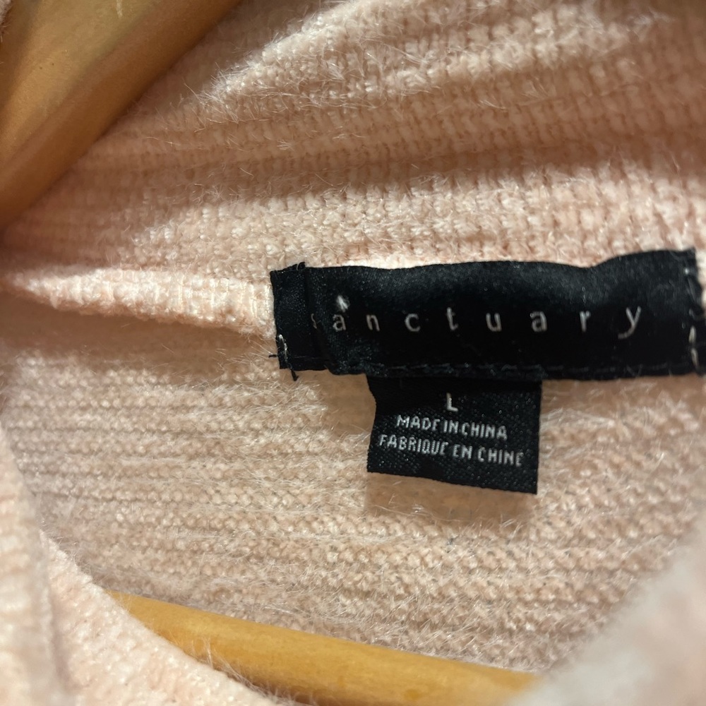 Sanctuary Eyelash knit ballon sleeve sweater. New. Large, Desert pink - Picture 5 of 5
